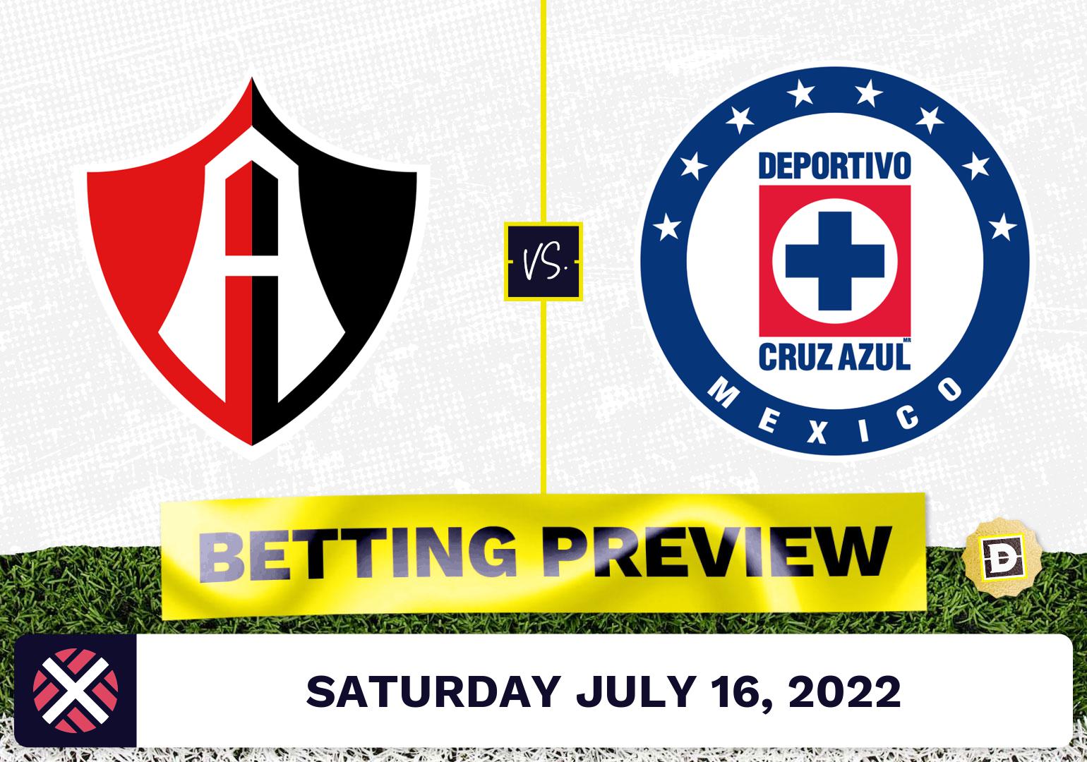 Atlas vs. Cruz Azul Prediction and Odds Jul 16, 2022