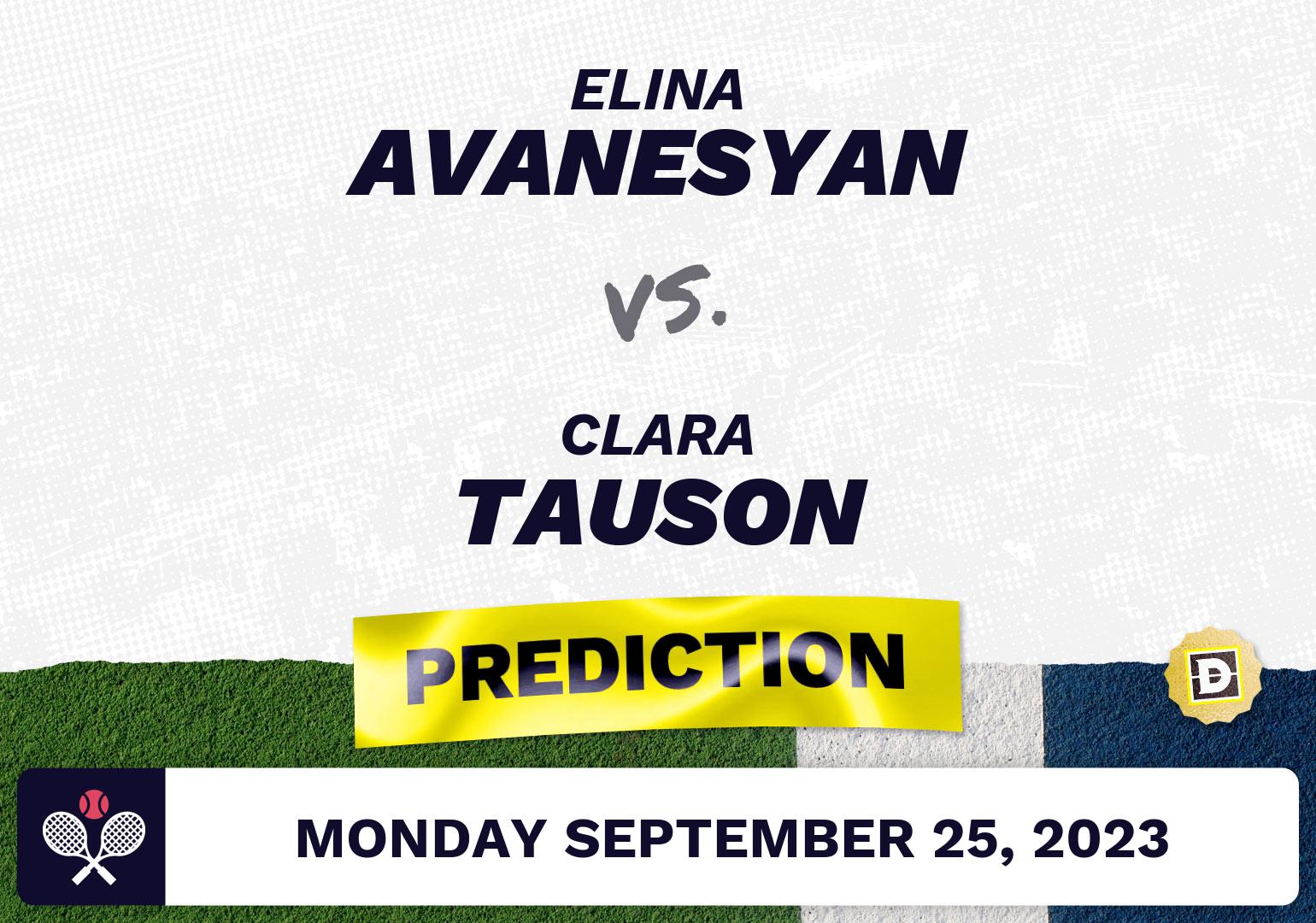 Elina Avanesyan vs. Clara Tauson Prediction WTA Ningbo 2023