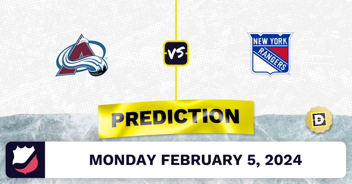 Colorado Avalanche vs. NY Rangers Prediction, Odds, NHL Picks [2/5/2024]
