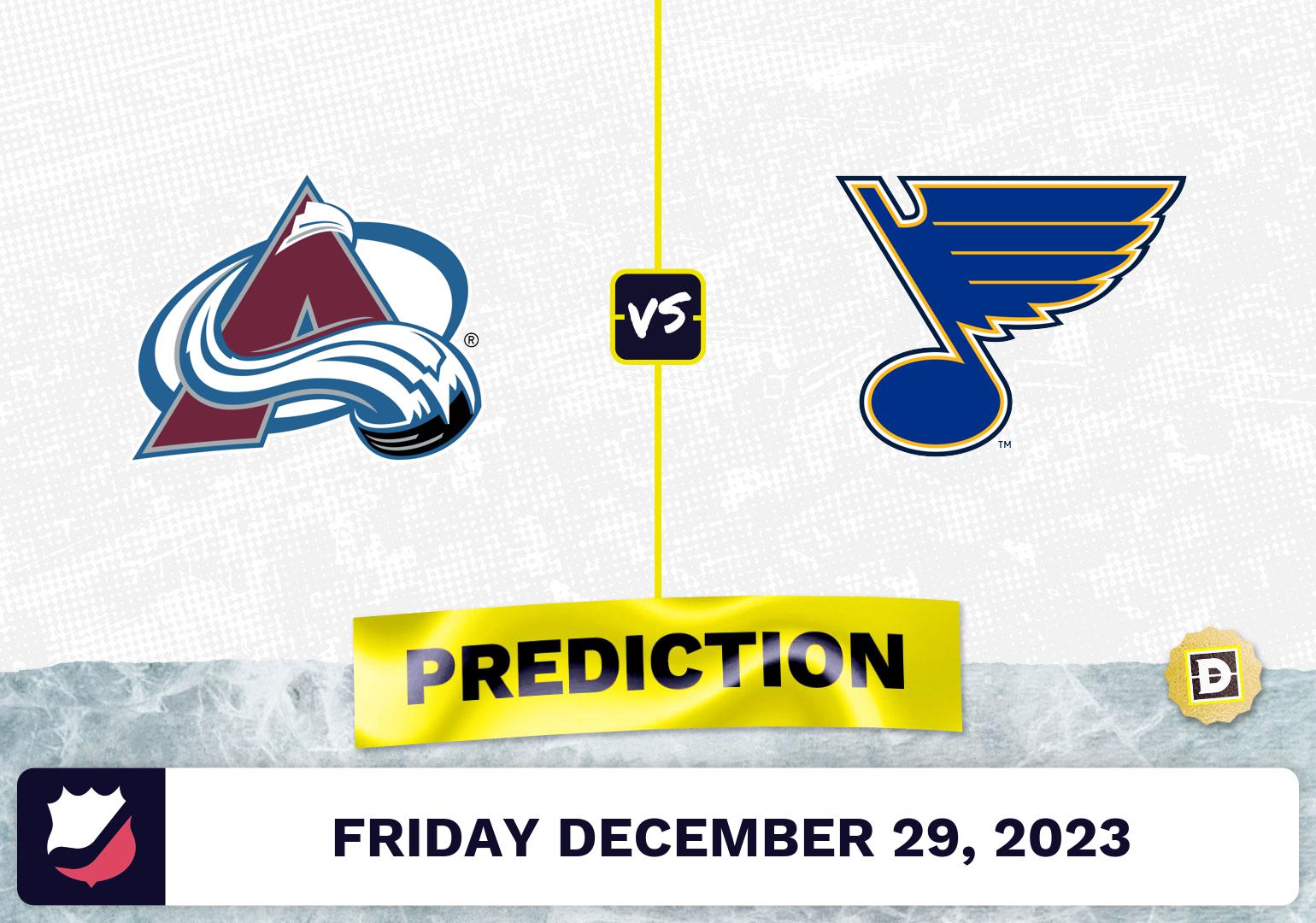 Colorado Avalanche vs. St. Louis Blues Prediction, Odds, NHL Picks [12