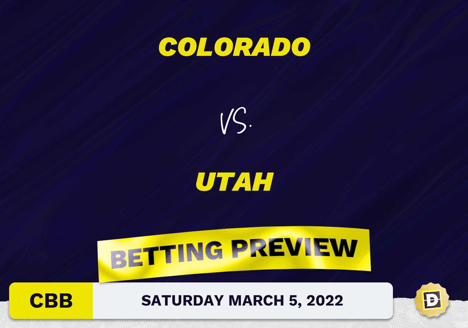 Colorado vs. Utah CBB Predictions and Odds Mar 5, 2022