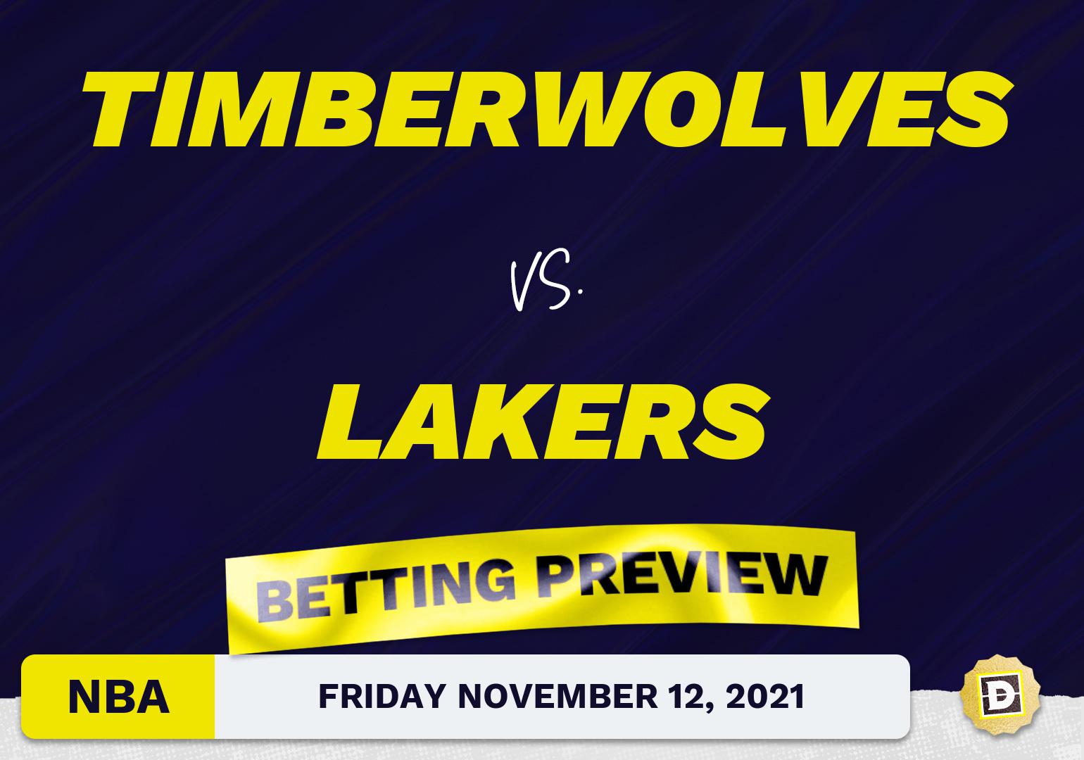 Timberwolves vs. Lakers Predictions and Odds - Nov 12, 2021