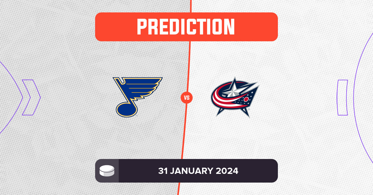 Blues vs Blue Jackets Prediction and NHL Tips 31 January 2024