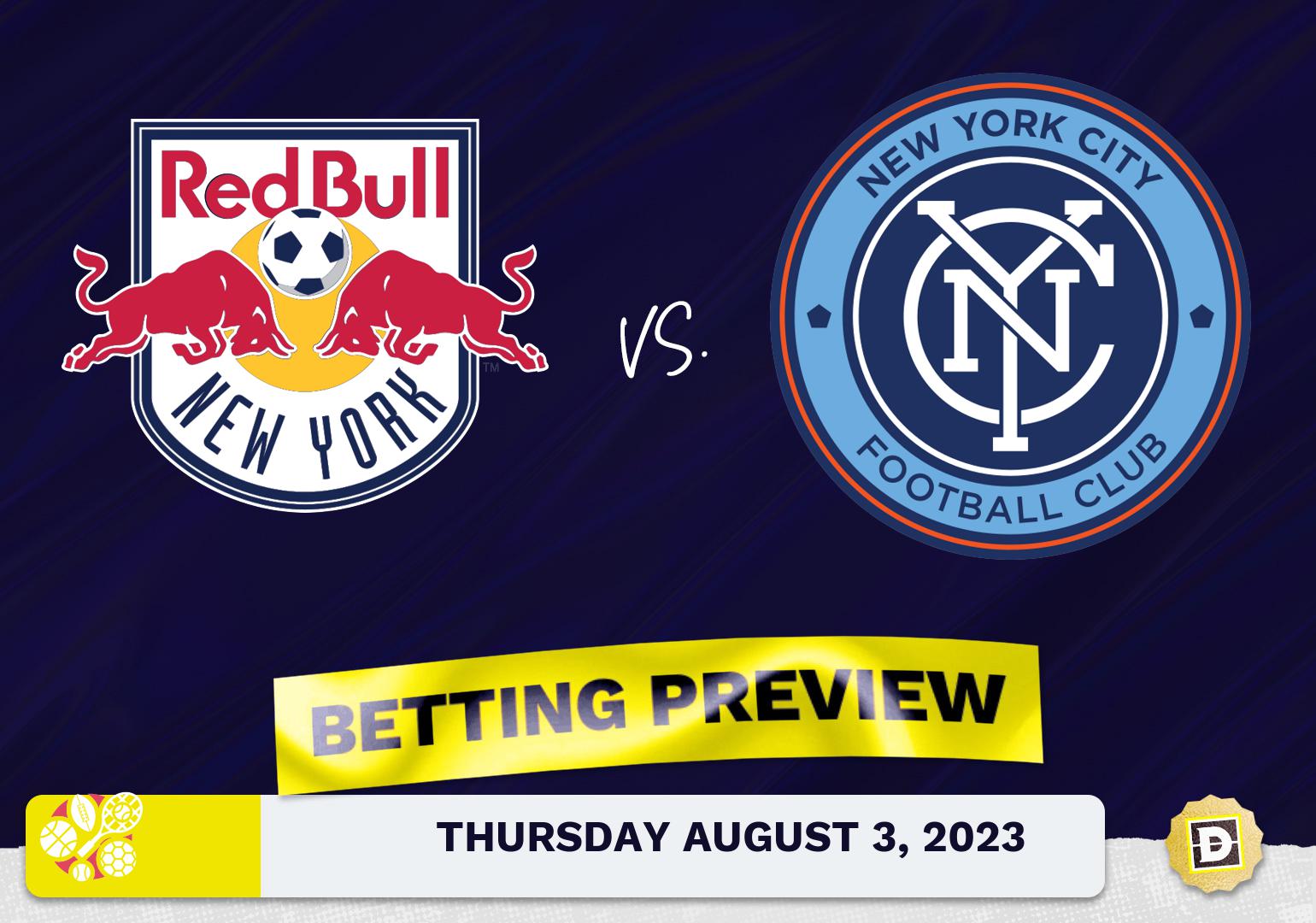 NY Red Bulls vs. NY City Prediction and Odds - August 3, 2023
