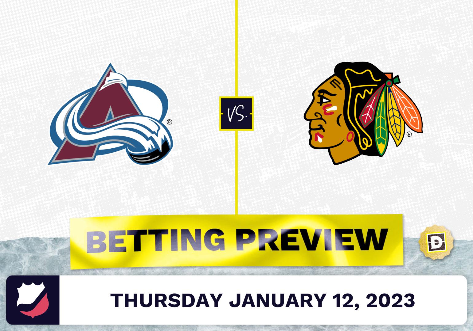 Avalanche vs. Blackhawks Prediction and Odds - Jan 12, 2023