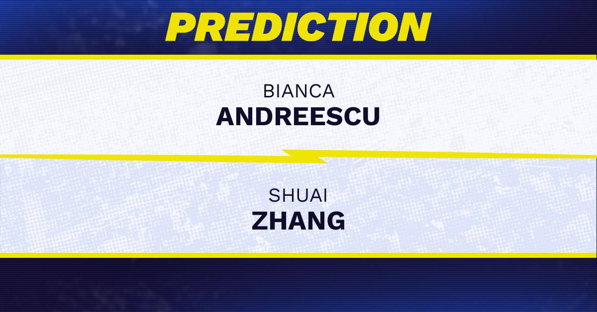 Andreescu vs Zhang Wimbledon 2026 prediction graphic