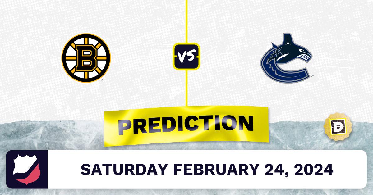 Boston Bruins vs. Vancouver Canucks Prediction, Odds, NHL Picks [2/24/2024]