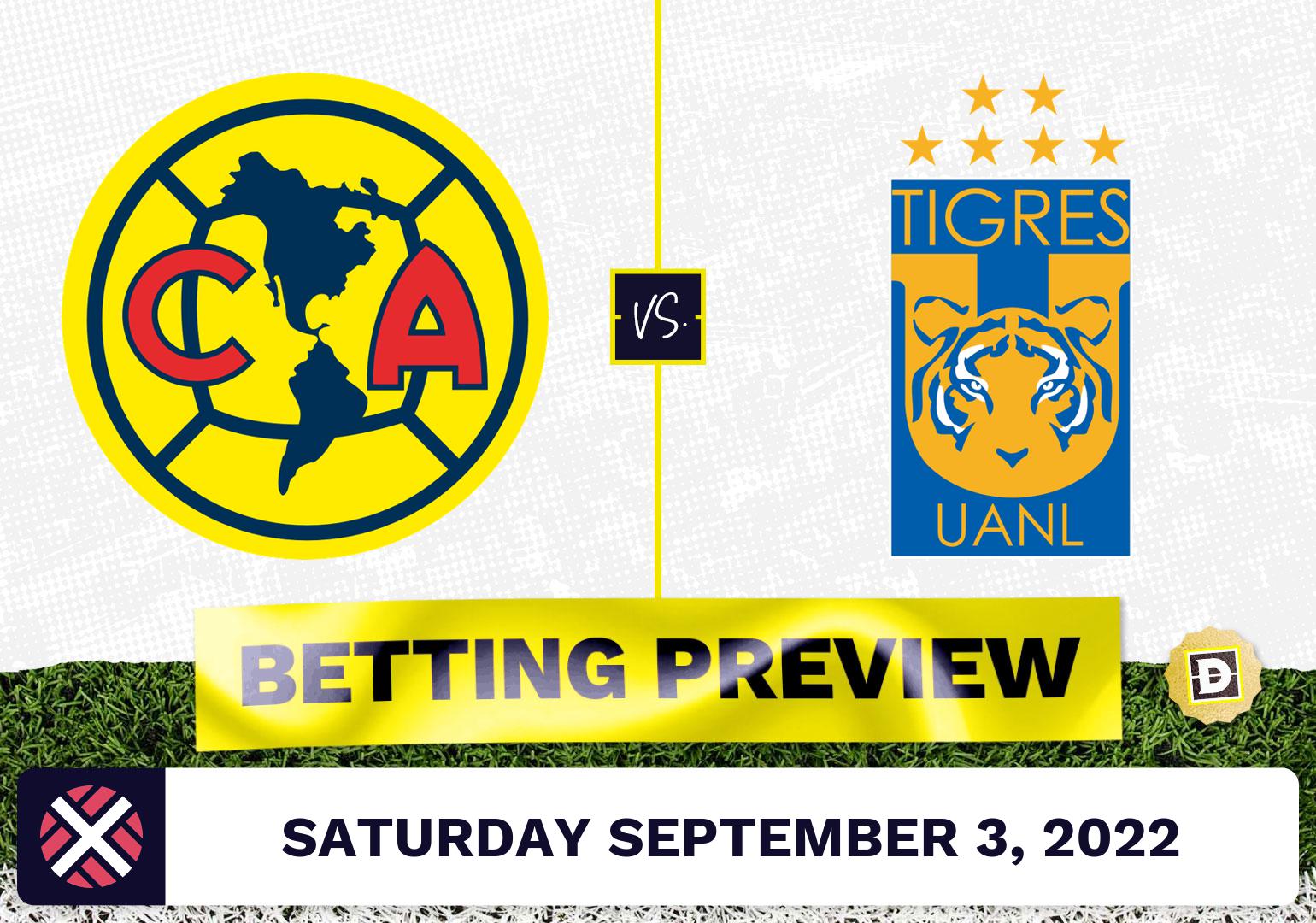 Club America vs. Tigres UANL Prediction and Odds - Sep 3, 2022