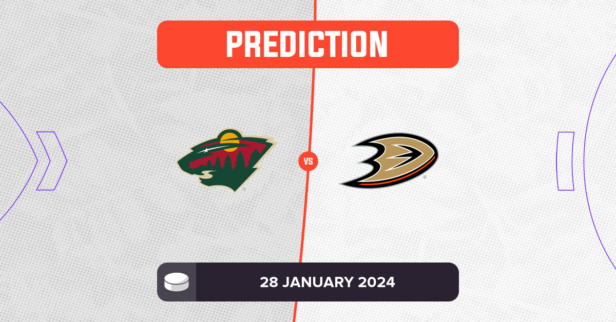 Wild vs Ducks Prediction and NHL Tips - 28 January 2024