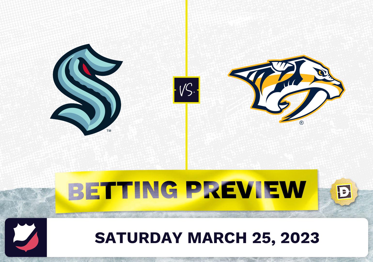 Kraken vs. Predators Prediction and Odds - Mar 25, 2023