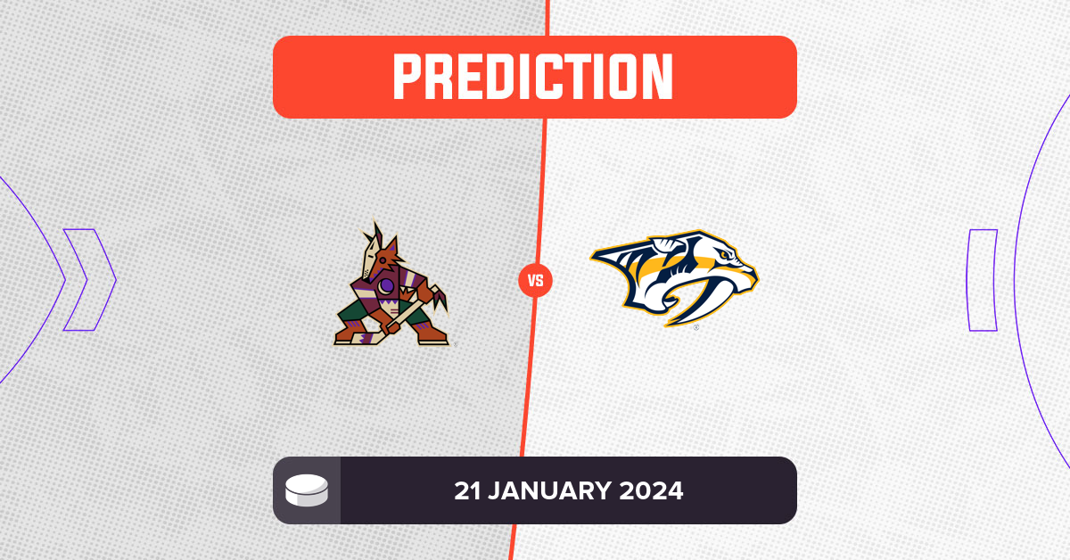 Coyotes vs Predators Prediction and NHL Tips - 21 January 2024