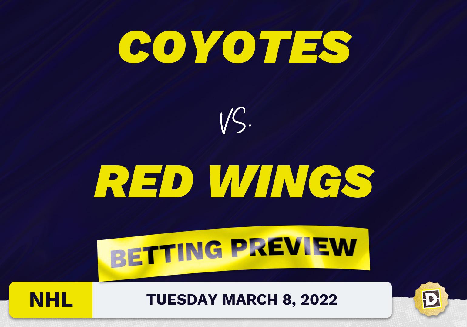 Coyotes vs. Red Wings Predictions and Odds Mar 8, 2022