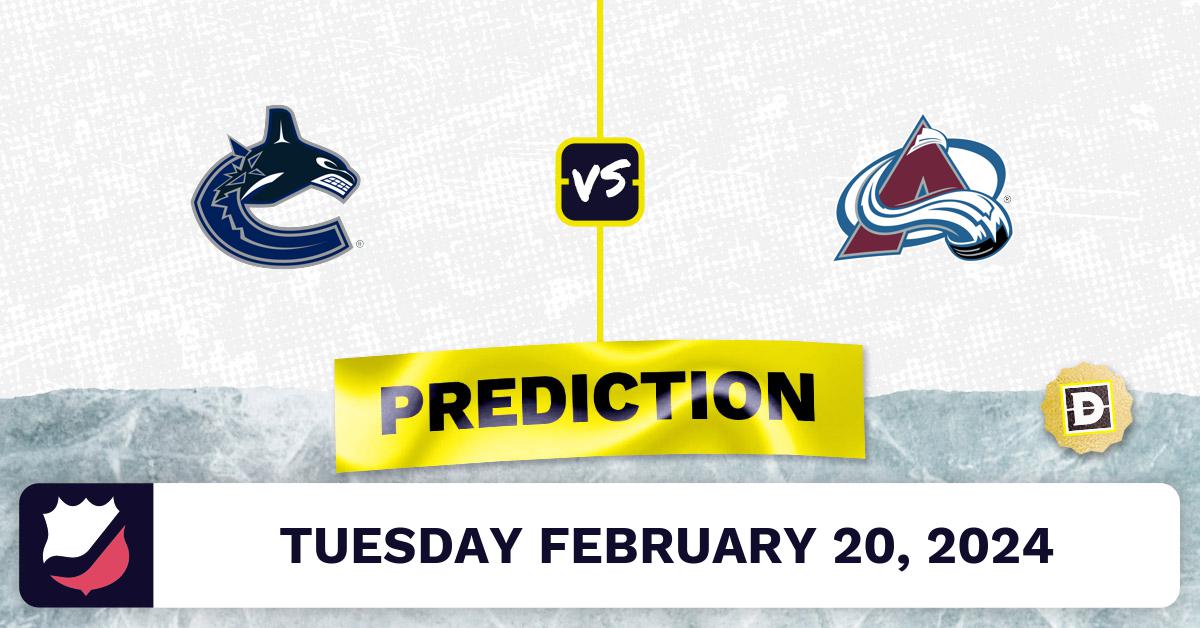 Vancouver Canucks vs. Colorado Avalanche Prediction, Odds, NHL Picks [2