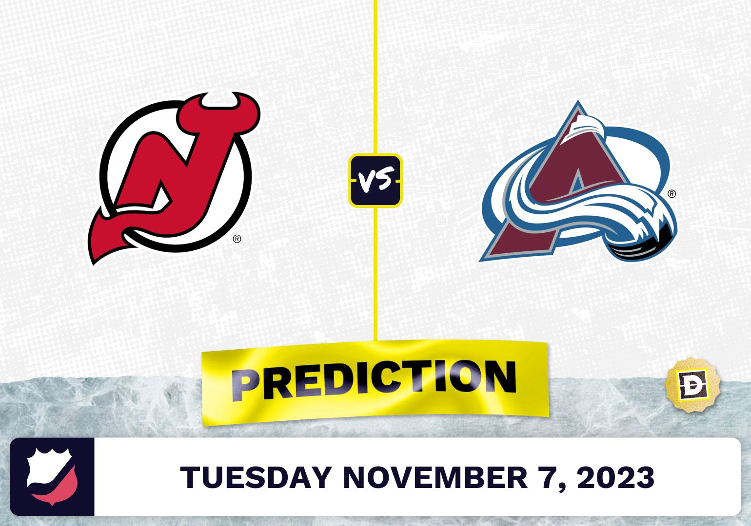 Devils vs. Avalanche Prediction and Odds - November 7, 2023