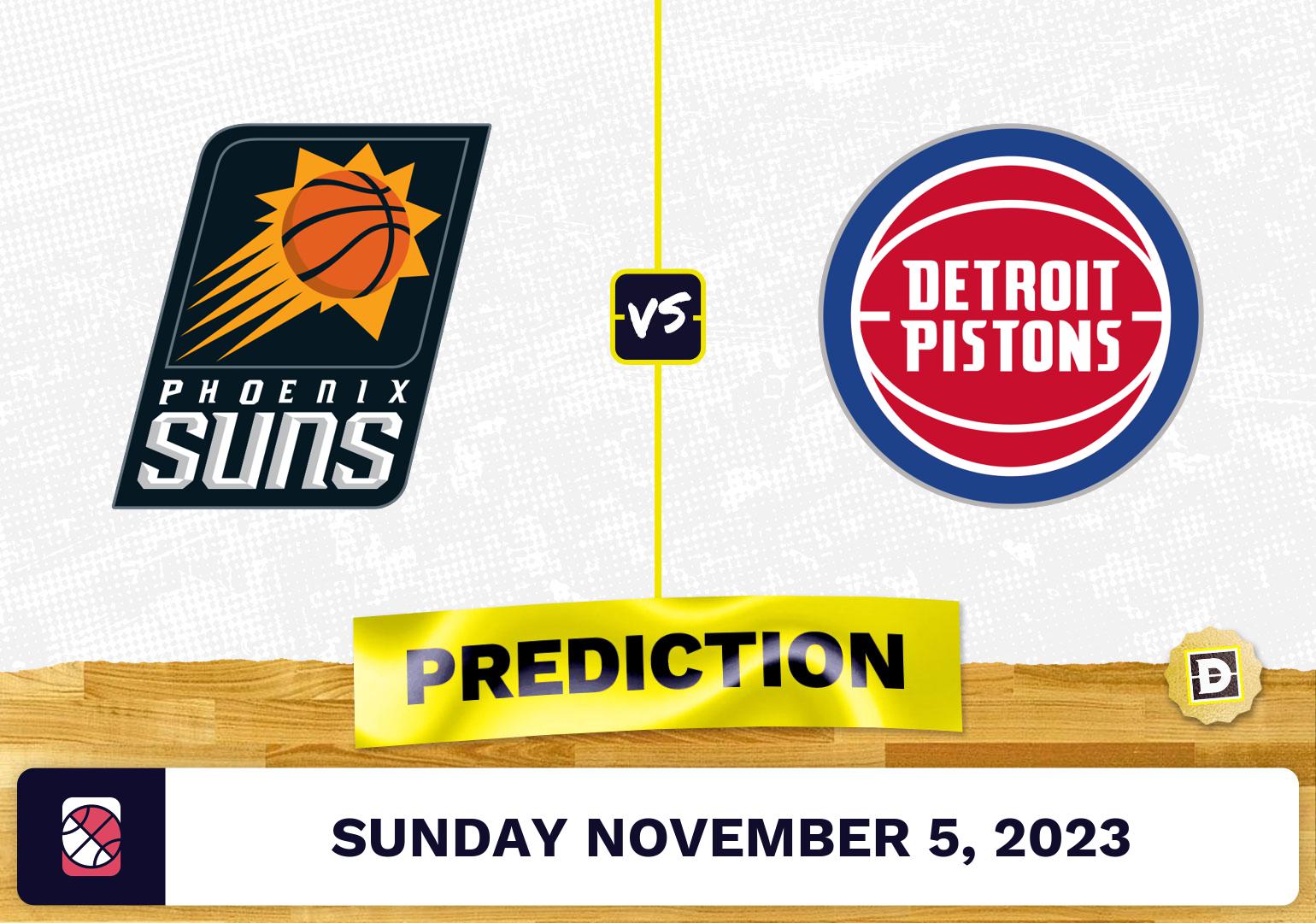 Suns vs. Pistons Prediction and Odds November 5, 2023