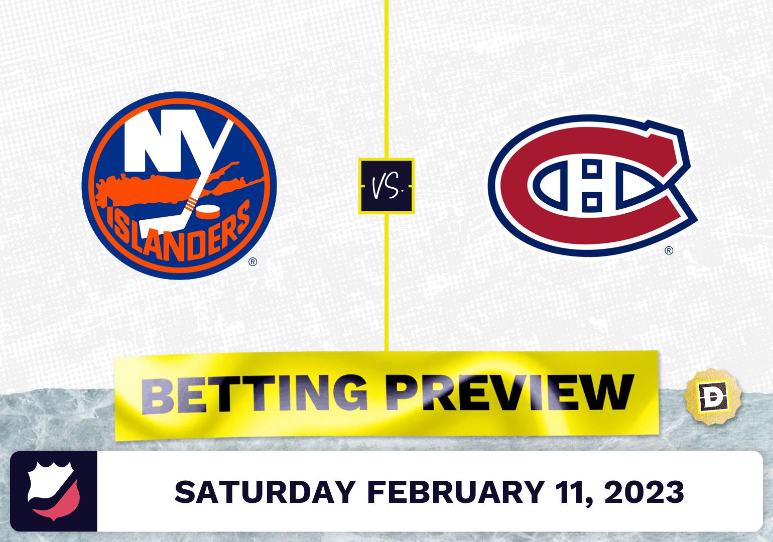 Islanders vs. Canadiens Prediction and Odds - Feb 11, 2023