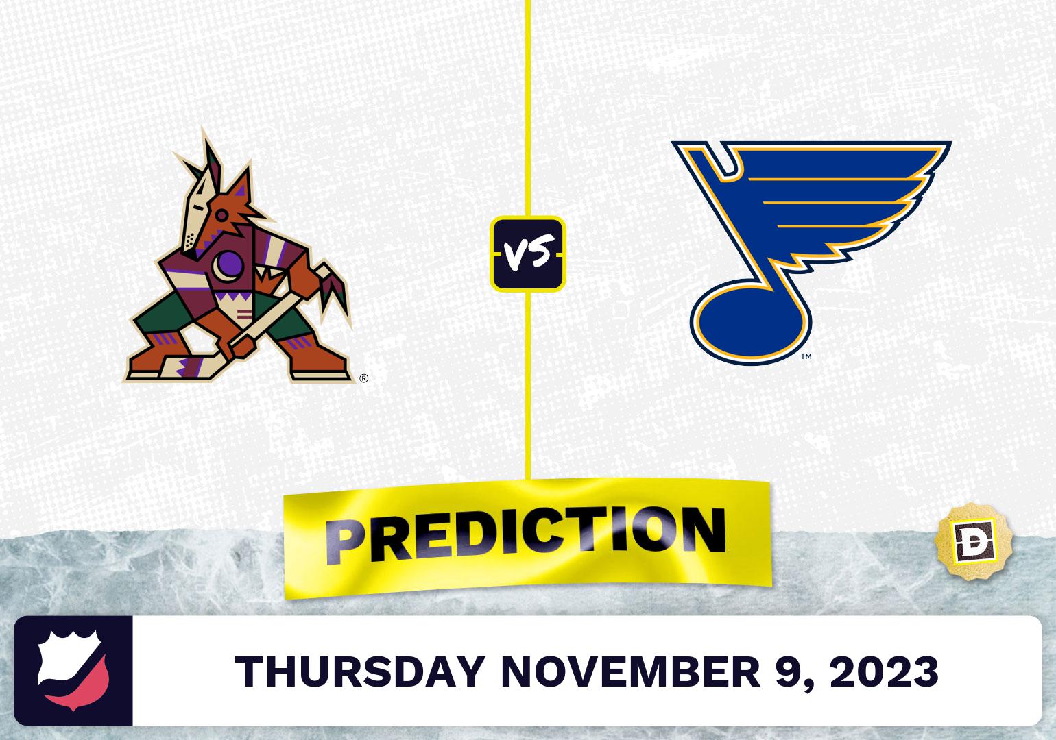 Coyotes vs. Blues Prediction and Odds November 9, 2023