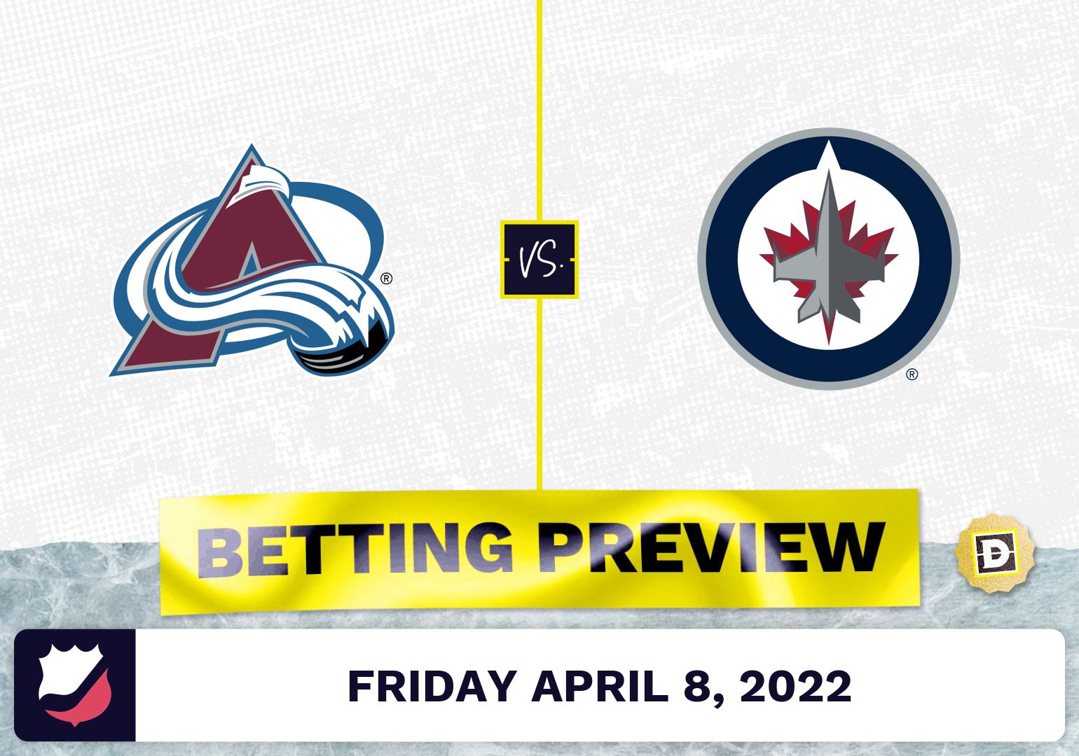 Avalanche vs. Jets Prediction and Odds - Apr 8, 2022