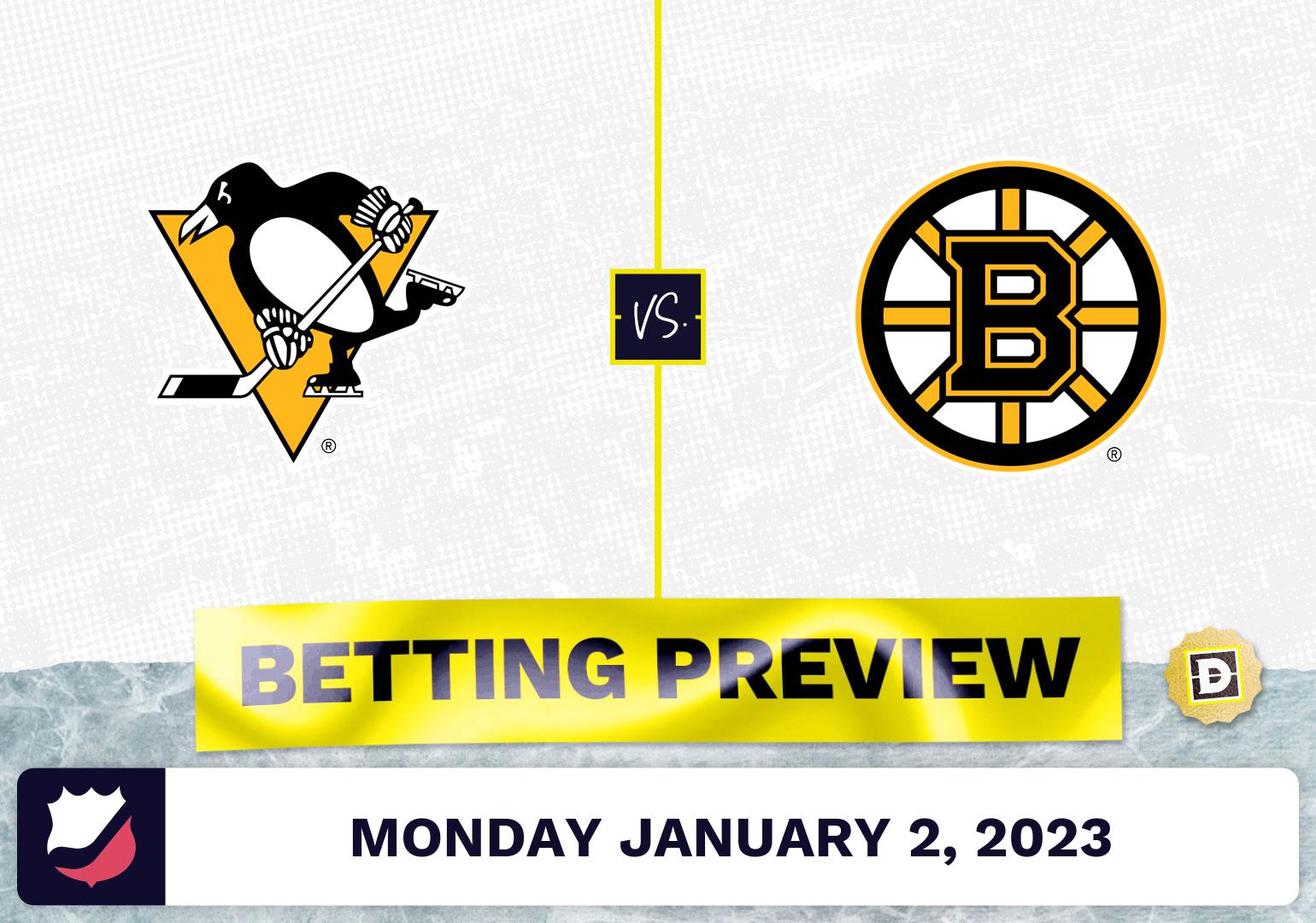 Penguins vs. Bruins Prediction and Odds Jan 2, 2023