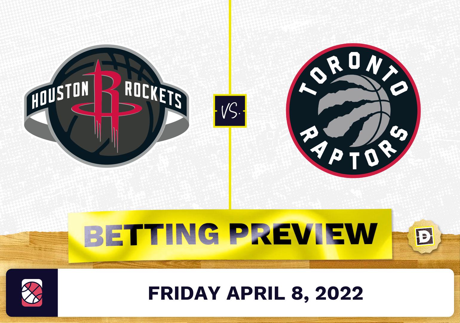 Rockets vs. Raptors Prediction and Odds Apr 8, 2022