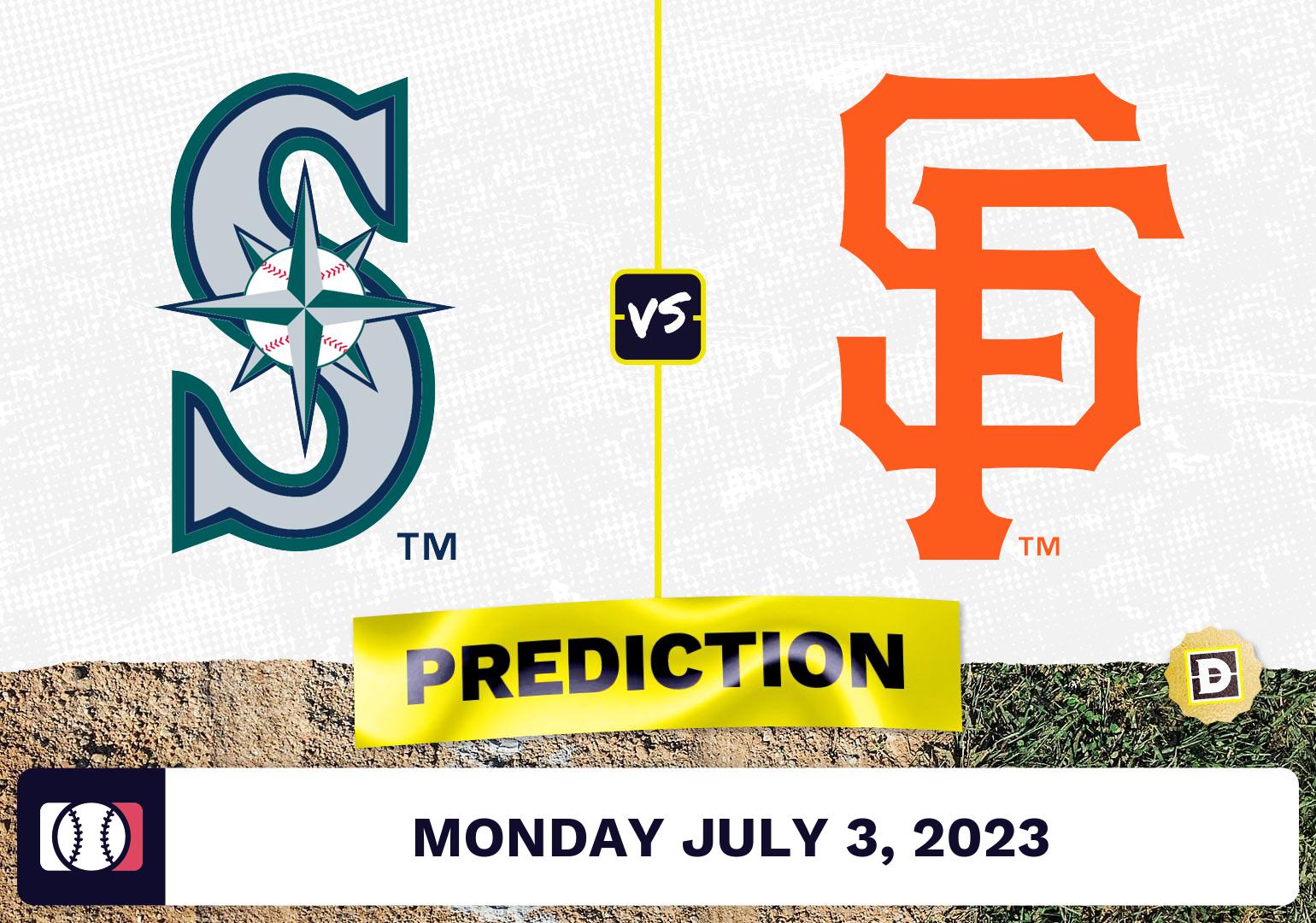 Mariners vs. Giants Prediction for MLB Monday [7/3/2023]
