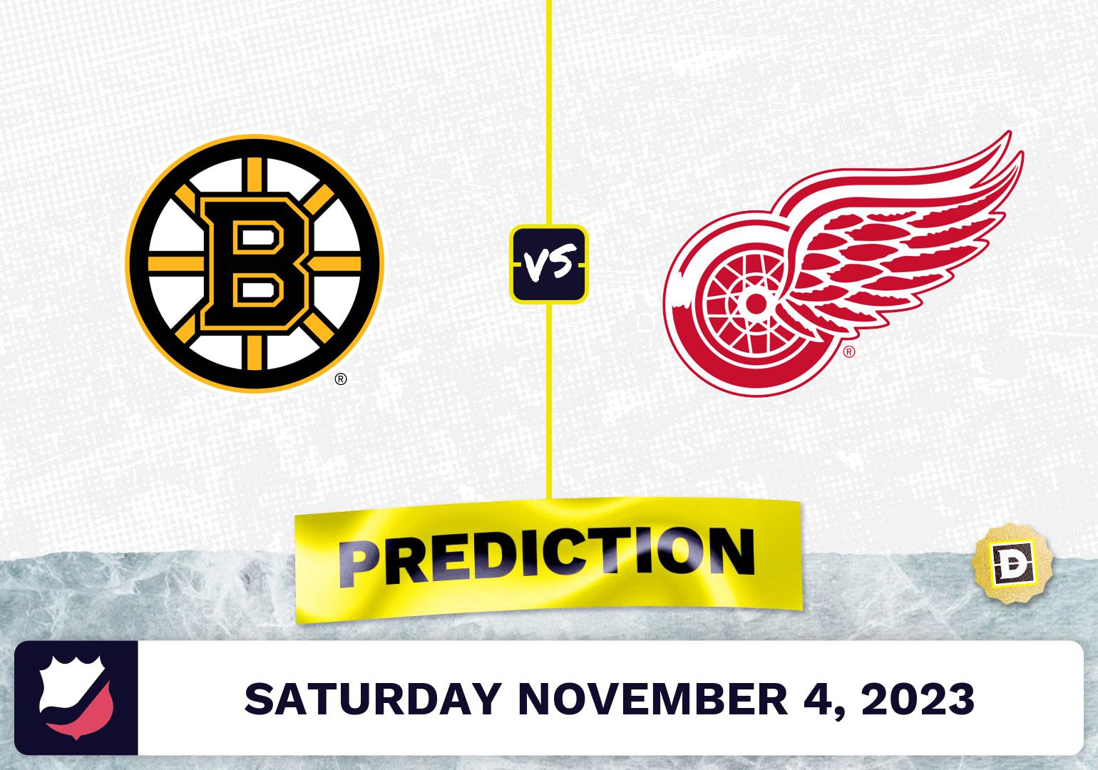 Bruins vs. Red Wings Prediction and Odds - November 4, 2023