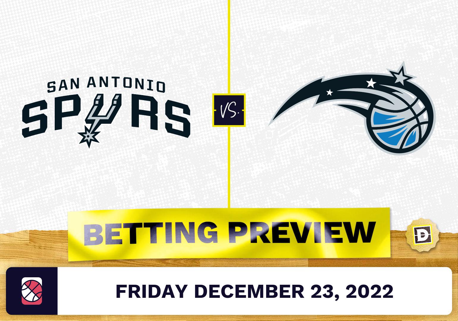 Spurs vs. Magic Prediction and Odds - Dec 23, 2022
