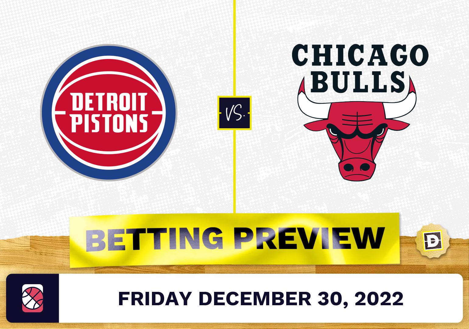 Pistons vs. Bulls Prediction and Odds Dec 30, 2022