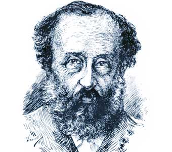 Ilustración. En blanco y negro el rostro de Epifanio Mejía, con barba larga, cabello esponjado y mirada neutral.