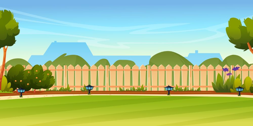 wood fence illustration