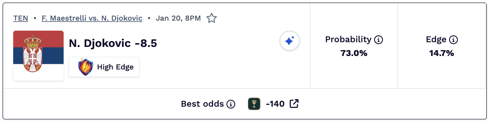 Tennis parlay today.