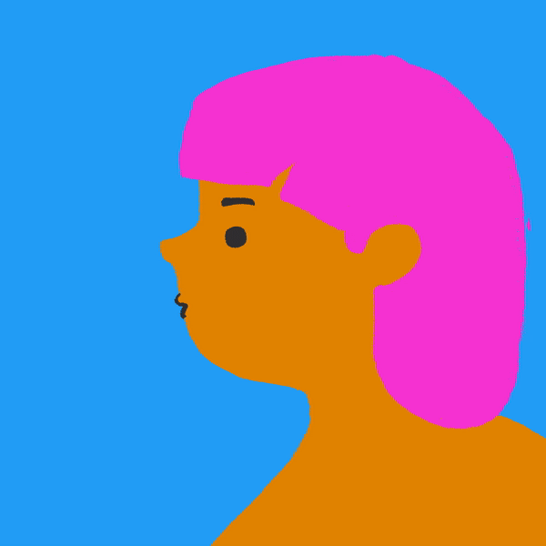 Ilustración. En el centro de la imagen una mujer de perfil, de su boca sale una gota blanca. En la parte izquierda de la imagen texto que dice: "Otros protagonistas. La saliva. Solo lo suficiente".