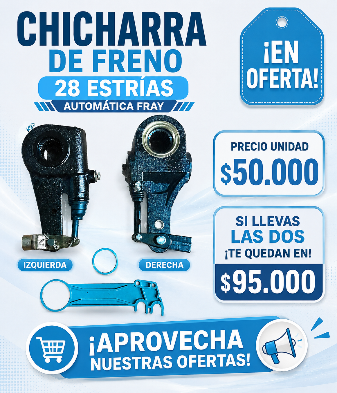 CHICHARRA DE FRENO 28 ESTRIAS AUTOMATICA FRAY