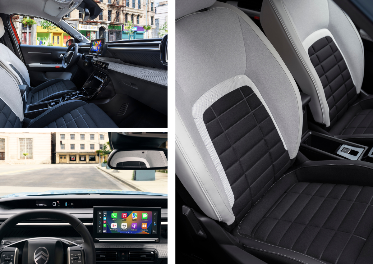 Das Interieur des Citroen e-C3.