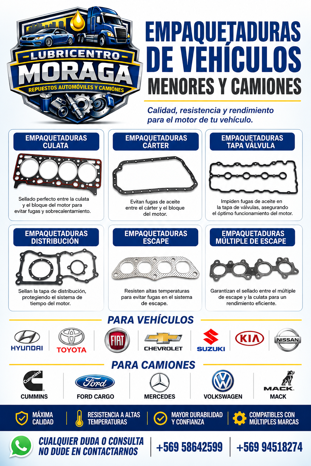EMPAQUETADURAS DE VEHICULO MENORES Y CAMIONES 