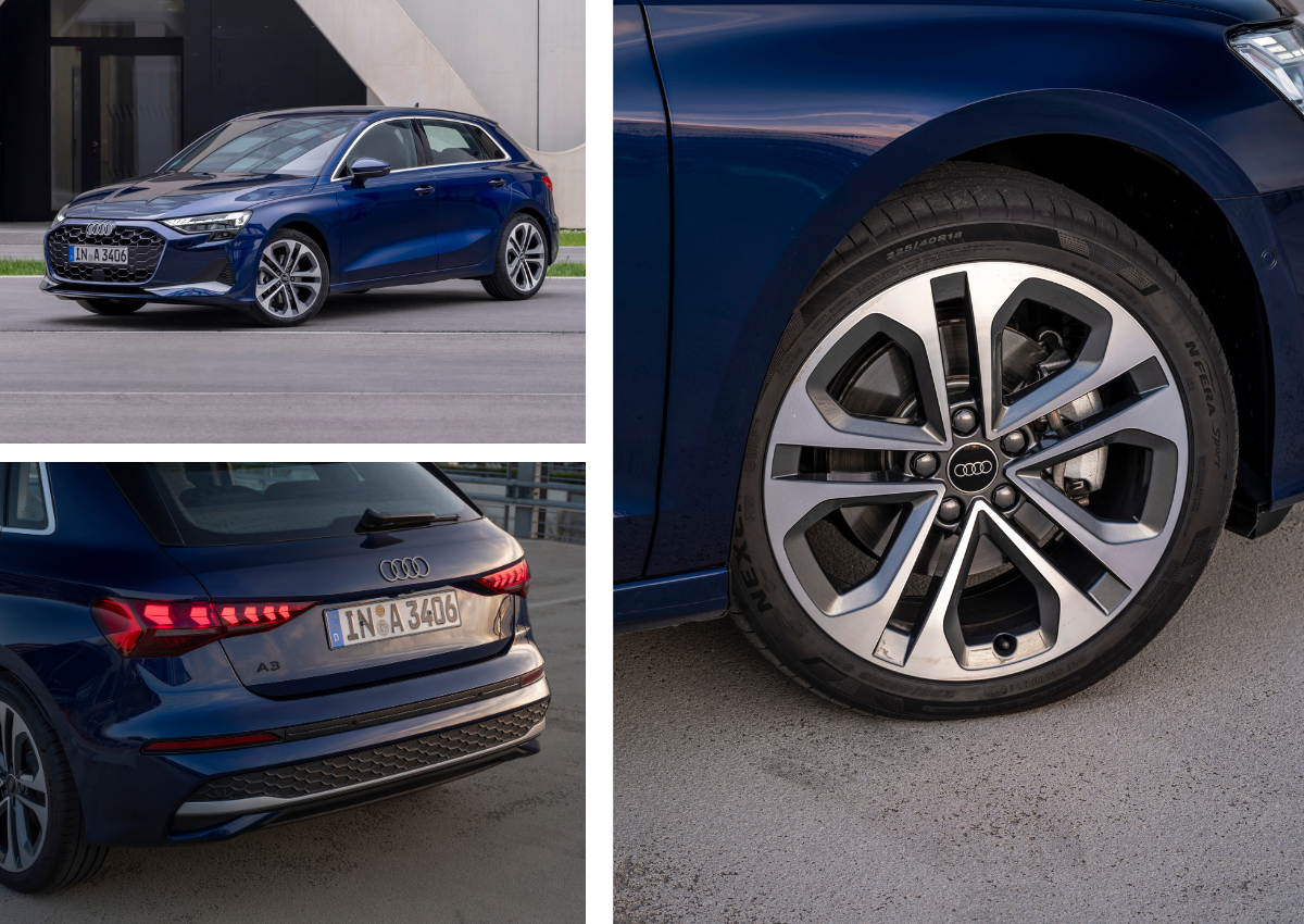 Das Exterieur des Audi A3 Sportback.