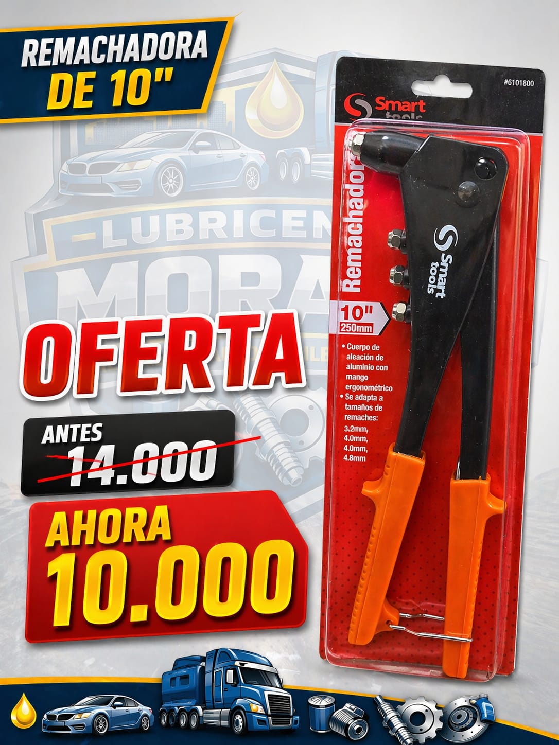 REMACHADORA 10 PULGADAS