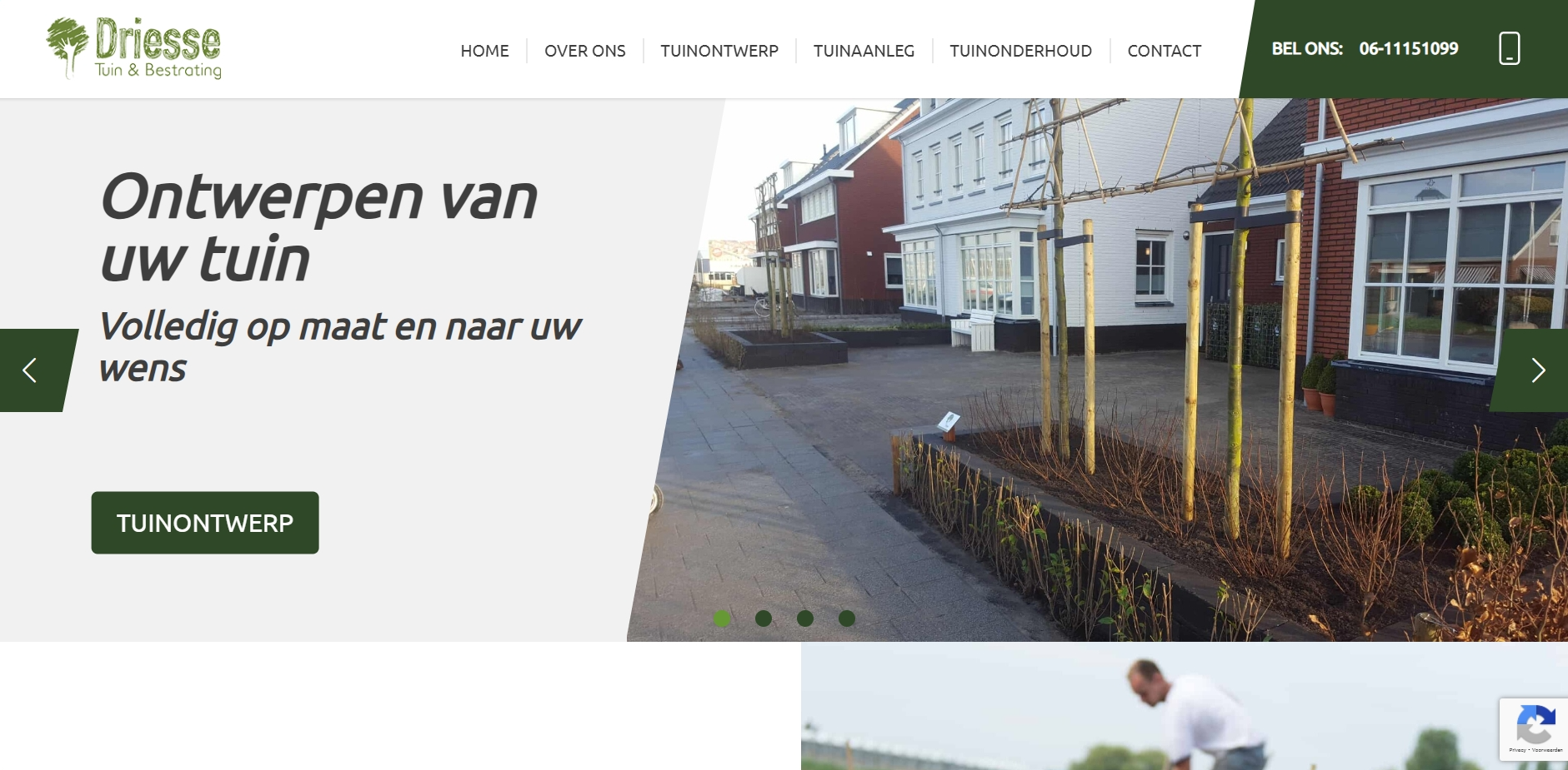 Screenshot Driesse Tuin & Bestrating