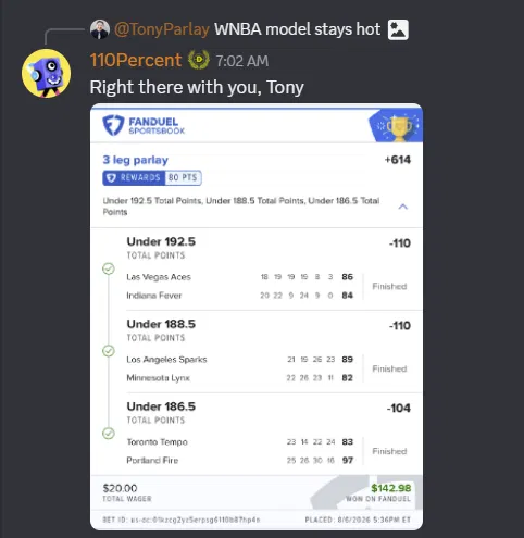 WNBA parlay