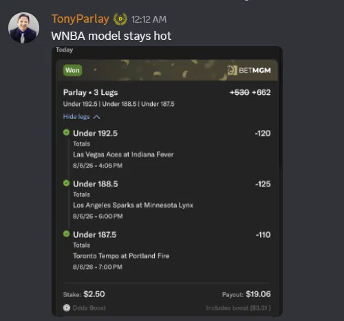 WNBA parlay