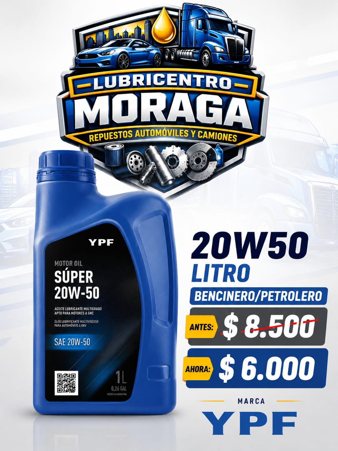 OFERTA YPF 20W 50 