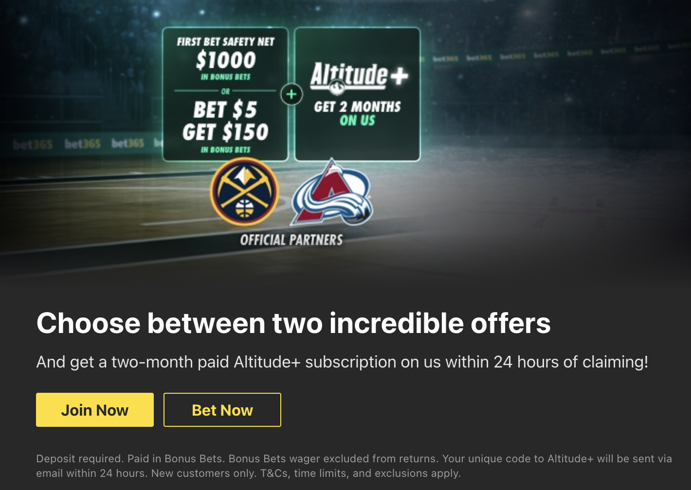 Exclusive Bet365 Colorado Bonus Code.