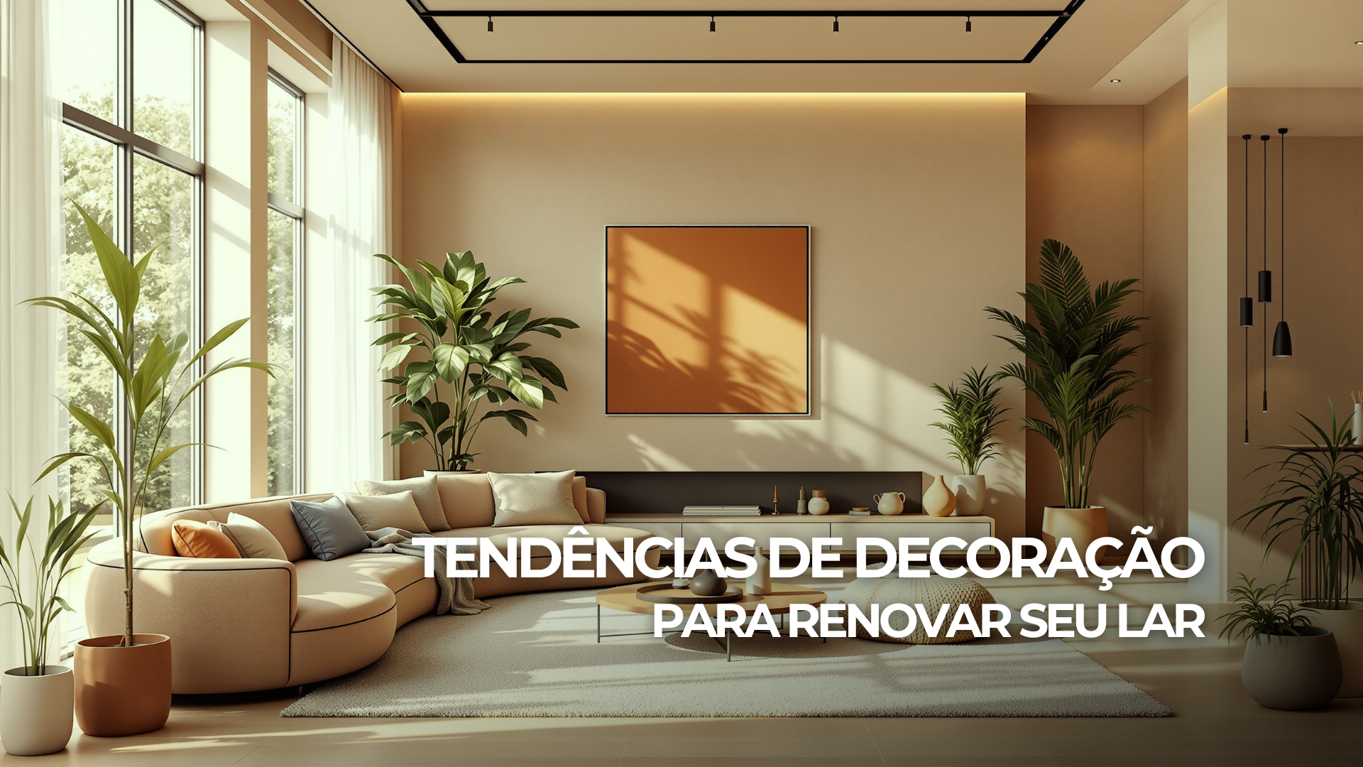 Sala de estar luxuosa com materiais sustentáveis e madeira de demolição