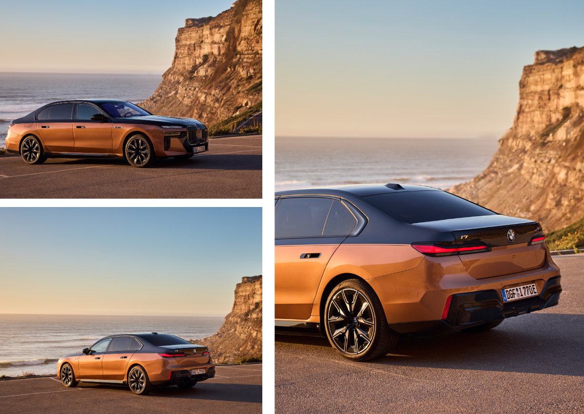 Das Exterieur eines BMW i7.