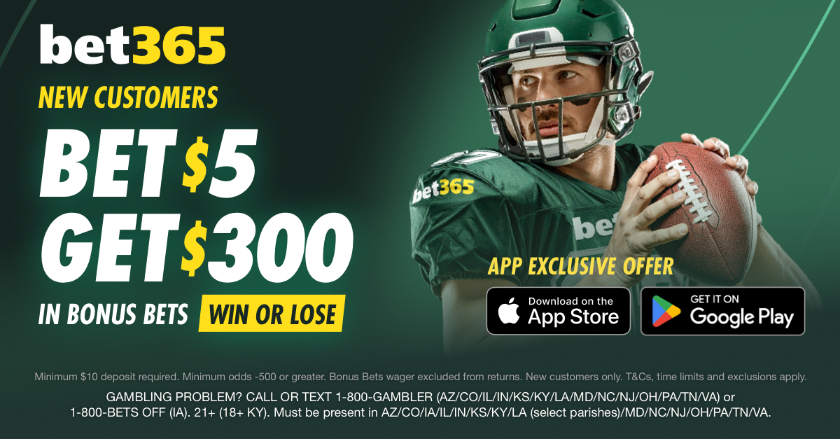 Bet365 Bonus Code DIMERS unlocks a $300 bonus in Maryland.