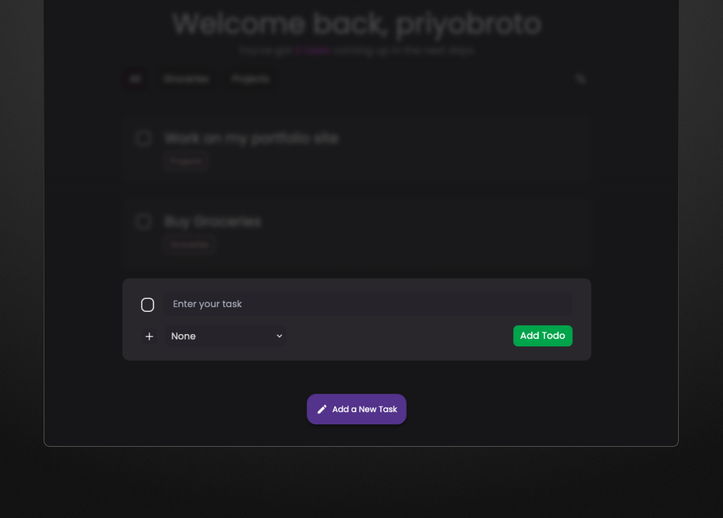 Add New Task Dialog