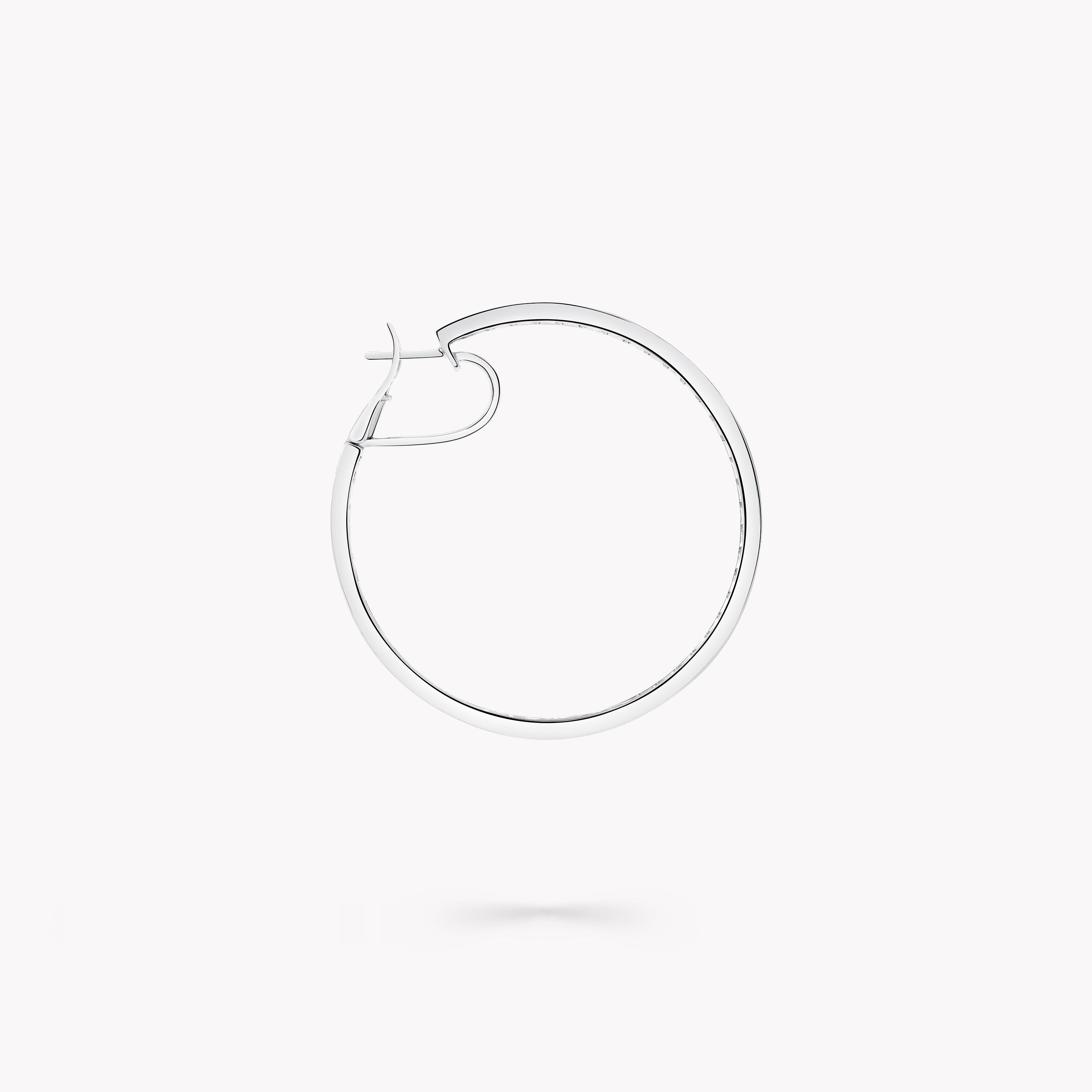MEORA Square Cut Diamond Hoop Pair DE/VS 18k