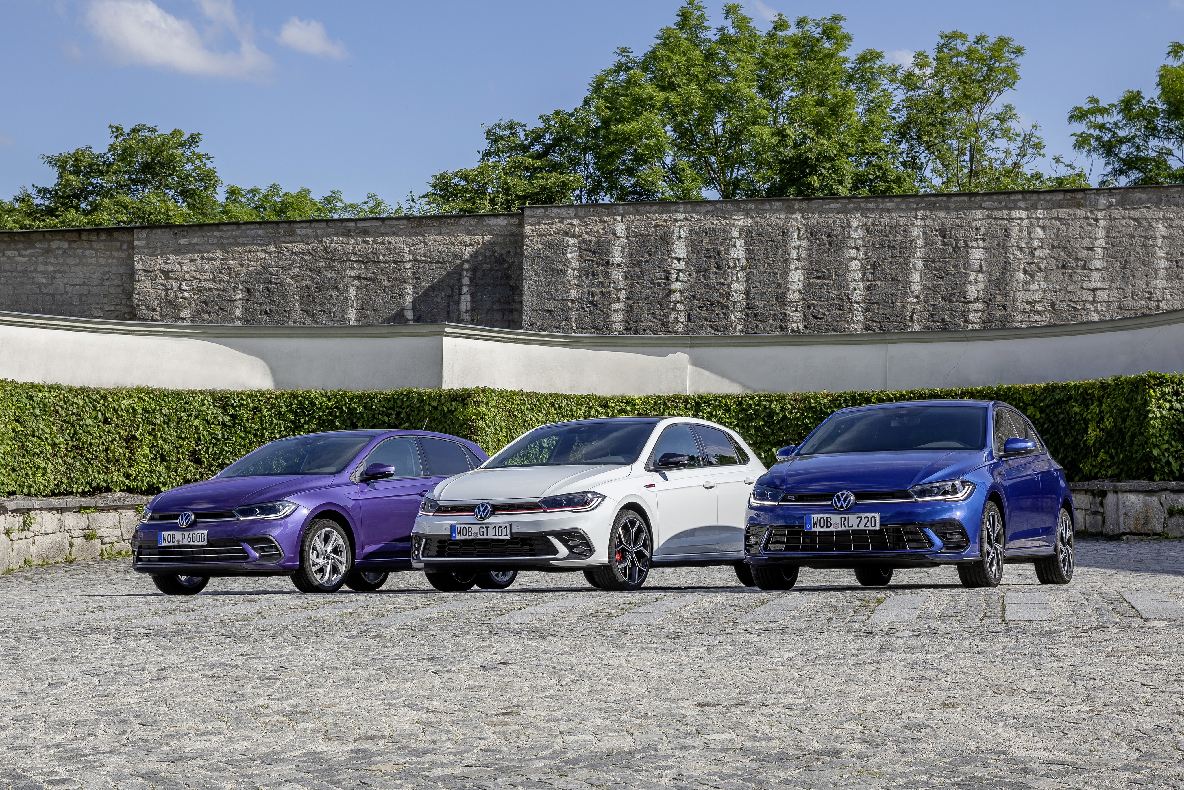 Drei VW Polos.