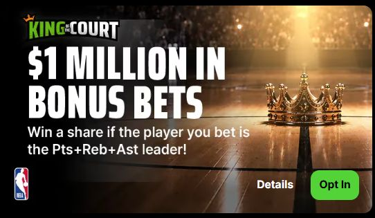 DraftKings “King of the Court” picks for $1 Million Jackpot on Tuesday, October 27