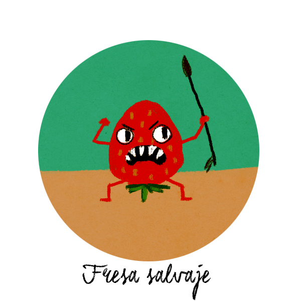 Ilustración artística de una fresa salvaje representando la canción de Camilo Sesto